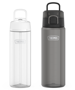 26oz Straw Lid & 32oz Spout Lid Tritan™ Water Bottle Bundle - Clear & Smoke