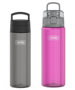 26oz Screw Top Lid & 32oz Spout Lid Tritan™ Water Bottle Bundle - Smoke & Aubergine